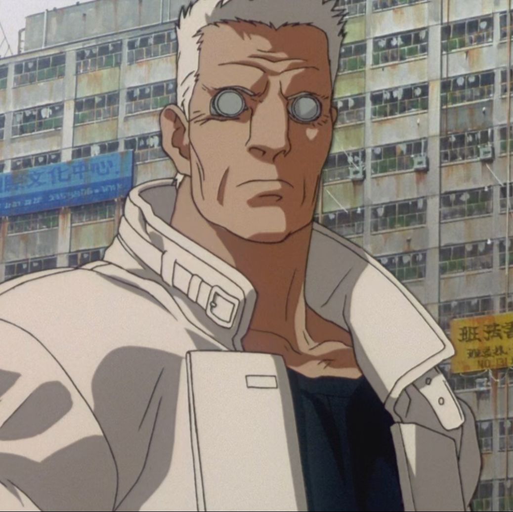 This is a picture of Batou from Ghost in the Shell used as Avatar.